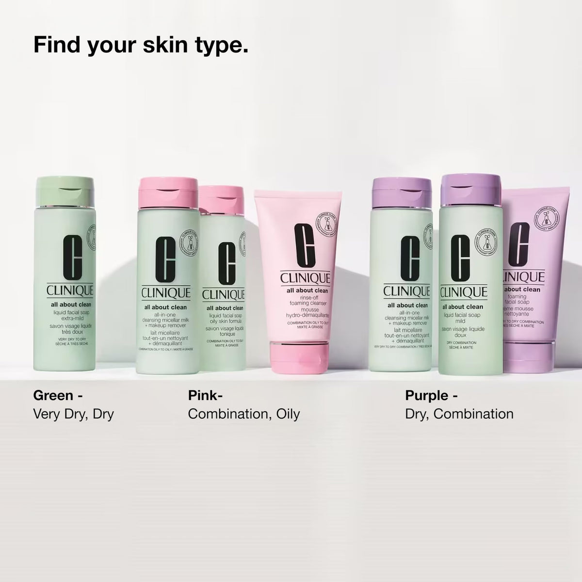 Clinique rinsed skin after use showing refreshed non-dry finish benefit