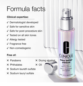 Clinique 1.7 fl oz bottle with scale, demonstrating travel-friendly size benefit
