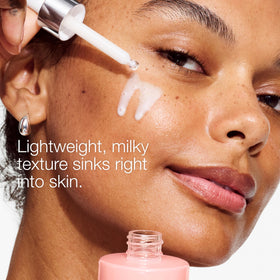 Clinique serum styled on bathroom counter suggesting easy daily routine use