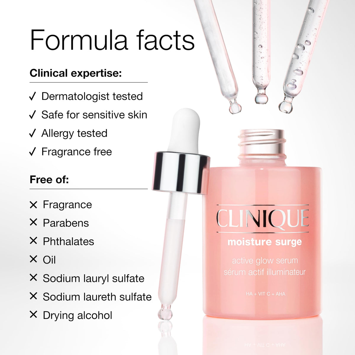 Clinique serum with citrus and vitamin C visual emphasizing antioxidant brightening