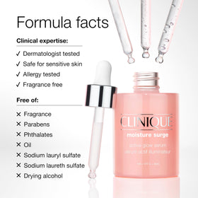Clinique serum with citrus and vitamin C visual emphasizing antioxidant brightening