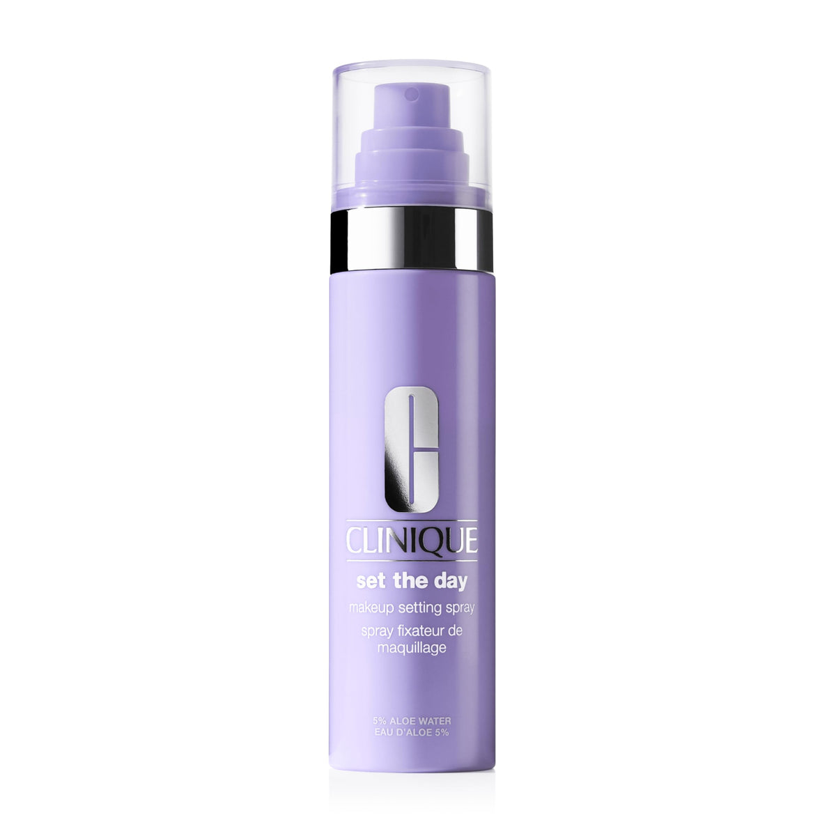 Clinique setting spray front packaging showing bottle and label for easy recognition and use