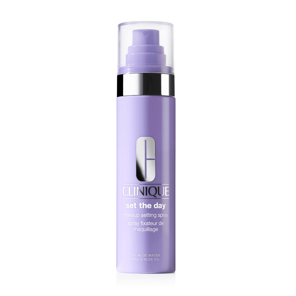 Clinique setting spray front packaging showing bottle and label for easy recognition and use