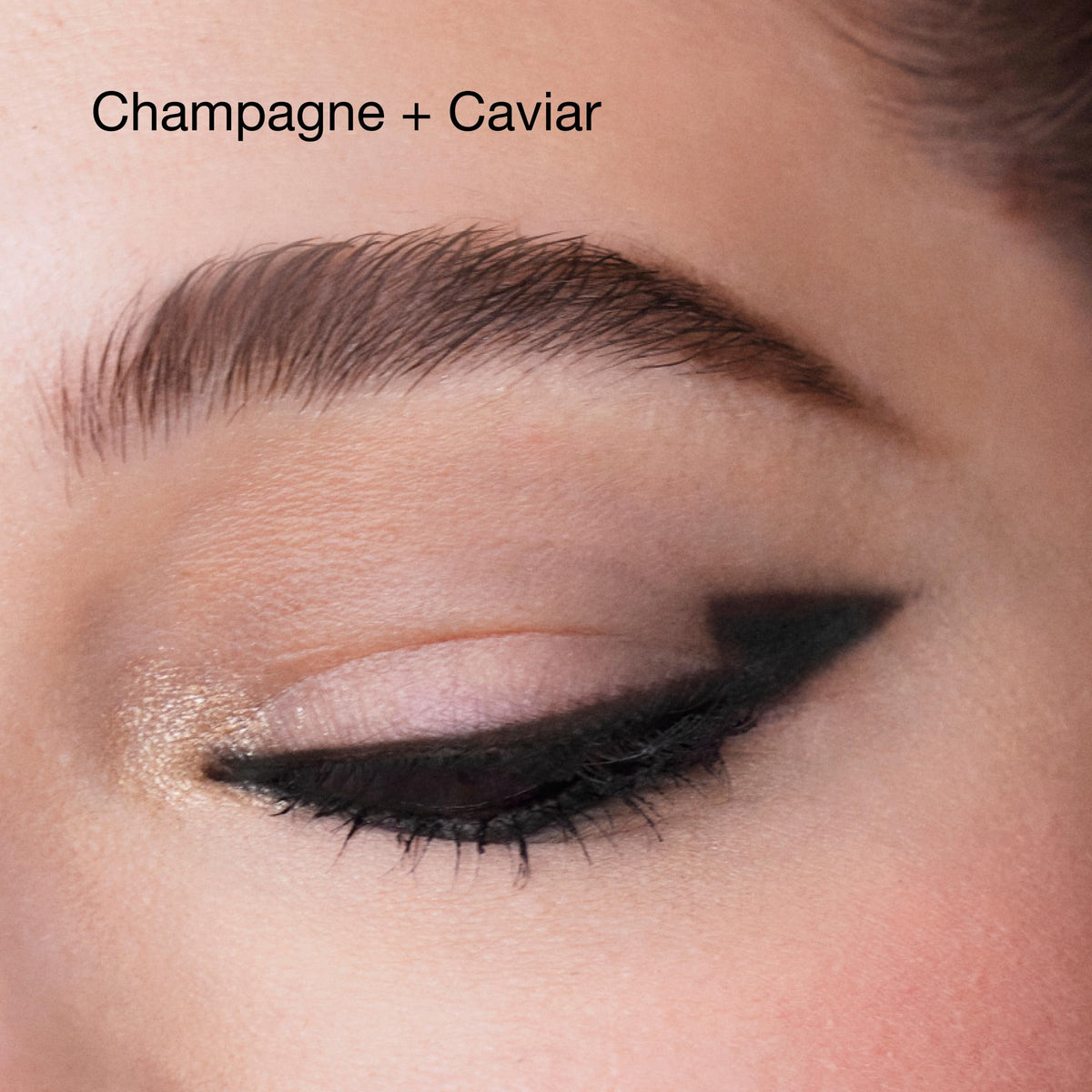 Clinique caviar powder swatch showing rich depth for defining and contouring