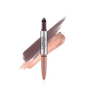 Clinique front packaging showing Rosé + Truffles dual-ended convenience and compactness