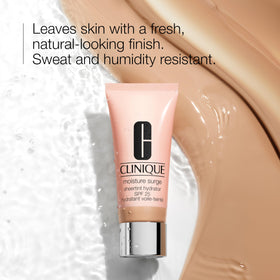 Clinique pump dispensing the tinted hydrator, demonstrates easy one-hand use