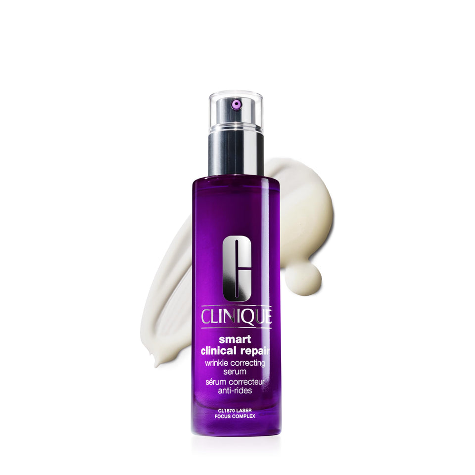 Clinique bottle front packaging showing product and brand benefits