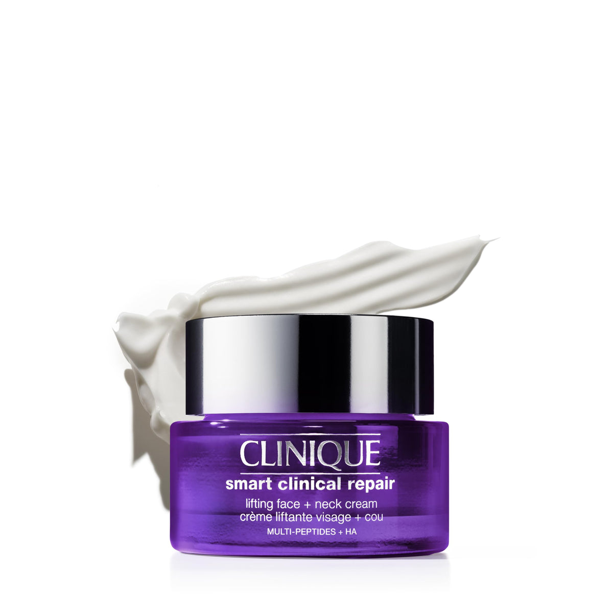 Clinique front packaging showing jar and product name, communicates professional skincare benefits