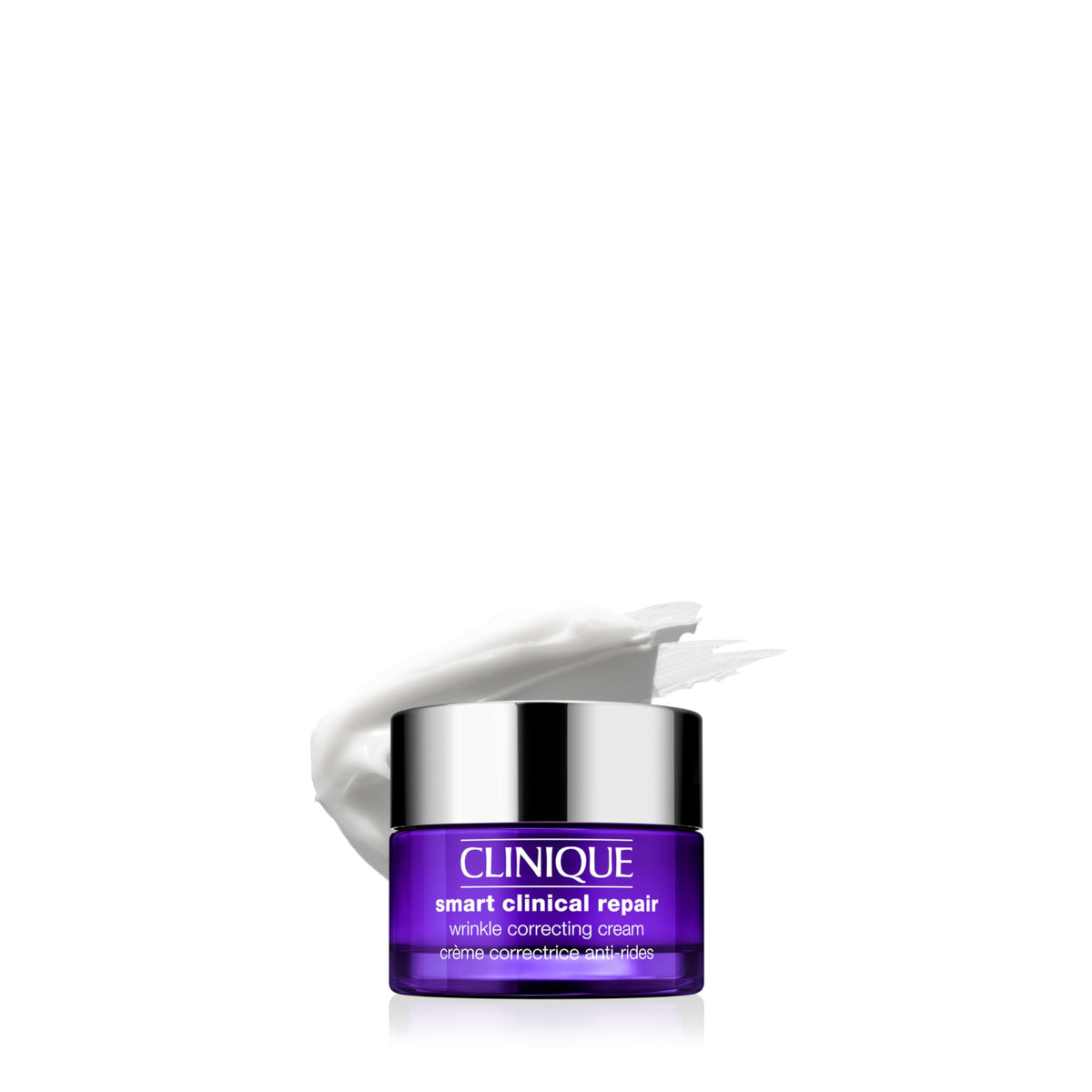 Clinique front packaging of Smart Clinical Repair mini shows compact travel benefit