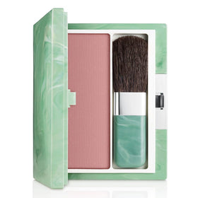 Clinique soft-pressed powder blusher compact front view shows shade and packaging benefit blendable color