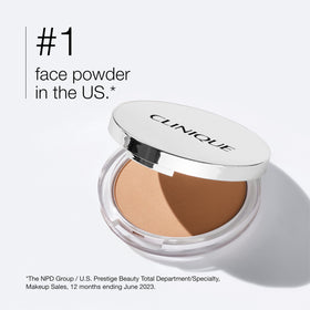Close-up of Clinique sponge applicator and powder texture for smooth touch-ups