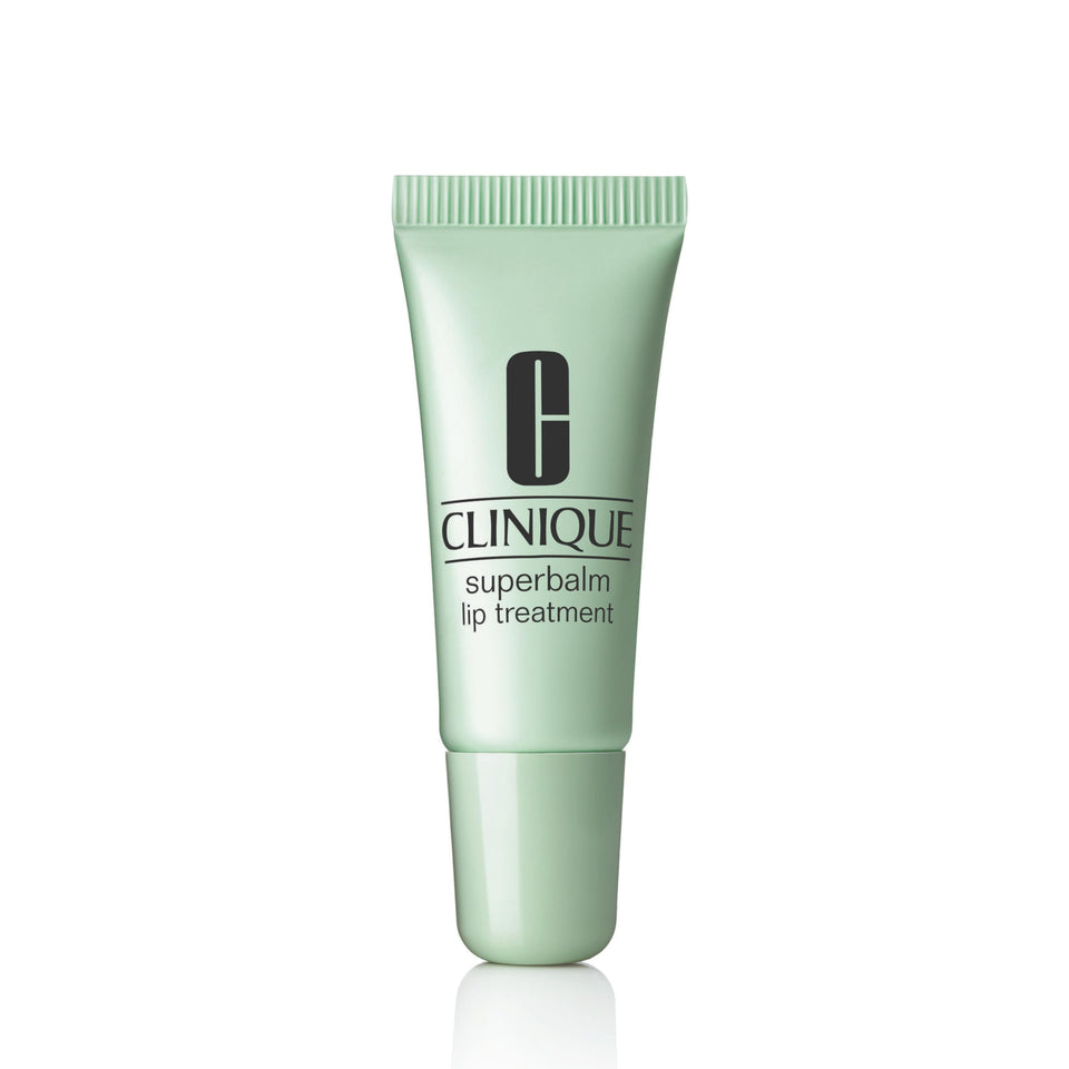 Clinique Superbalm front packaging showing compact tube and brand for easy travel