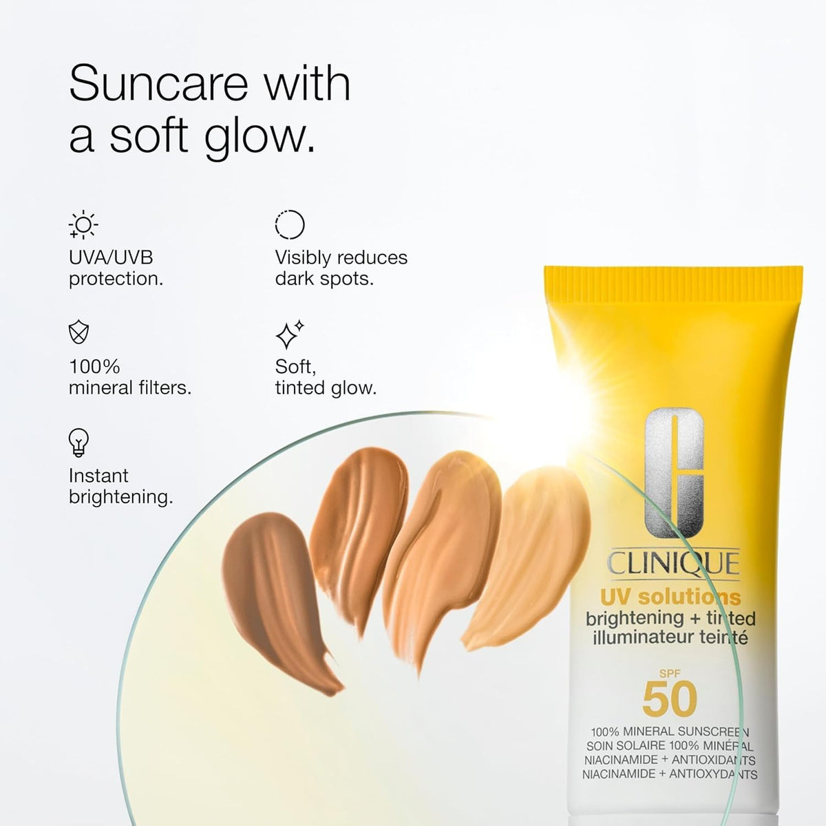 Clinique texture close-up highlighting creamy formula and quick absorption