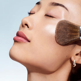 Clinique application on cheek demonstrating seamless blend and natural lift benefit