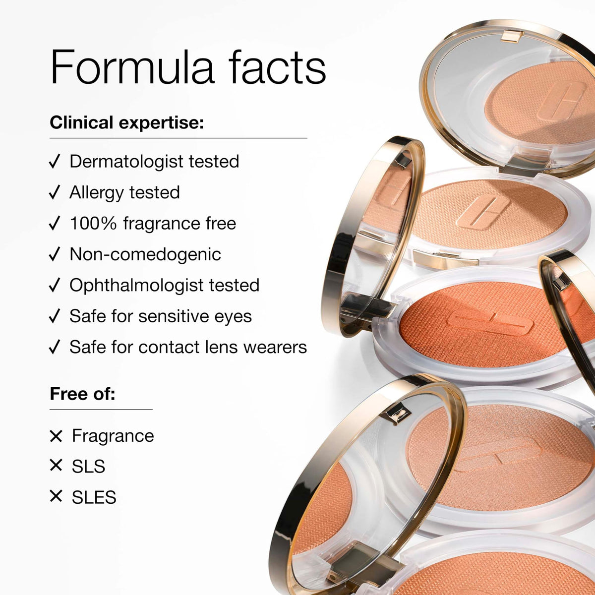 Clinique compact next to coin showing scale and travel-friendly size benefit