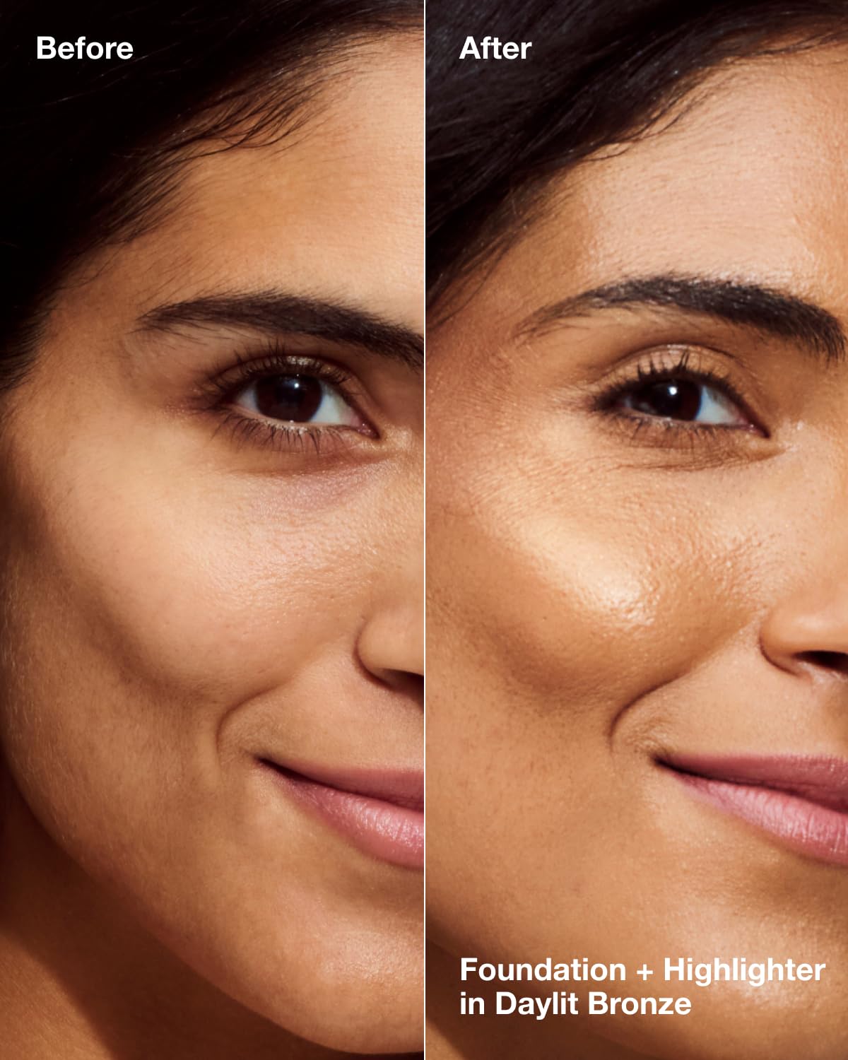 Clinique texture close-up highlighting pearls and smooth finish benefit: blendable formula