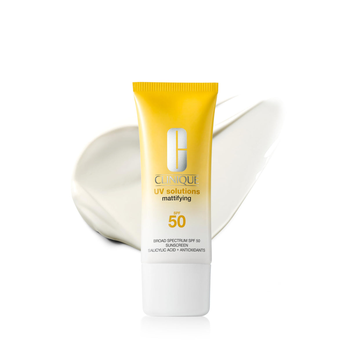 Clinique front tube showing product branding and easy dispensing benefit