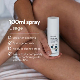 Clinisoothe droplet on skin texture illustrating gentle non-irritating formula