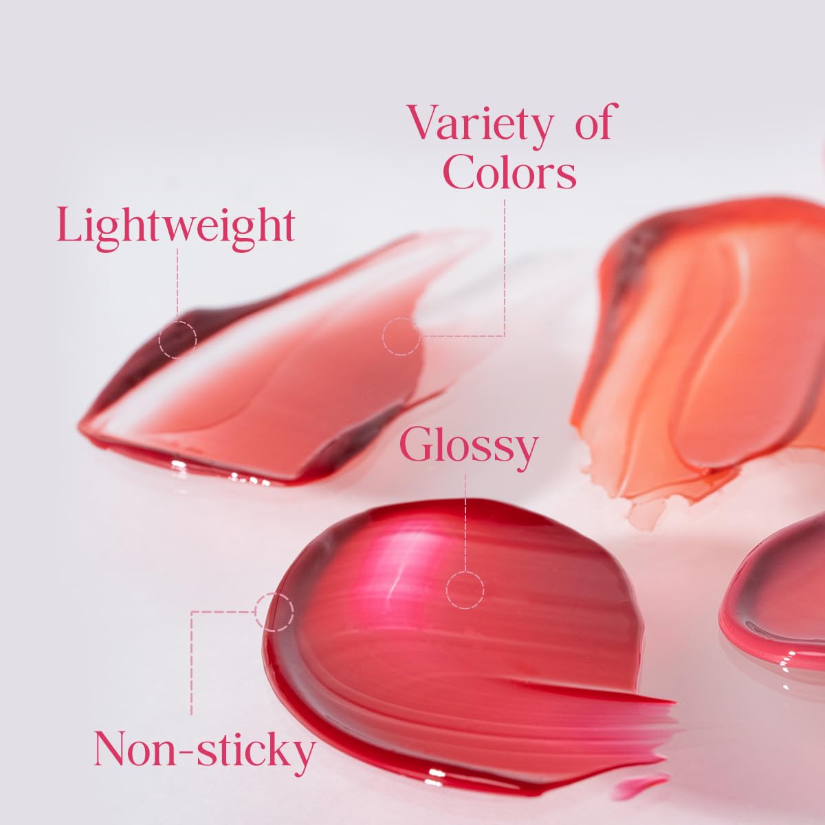 CLIO PROFESSIONAL creamy texture close-up highlighting buildable shine and lightweight feel benefit