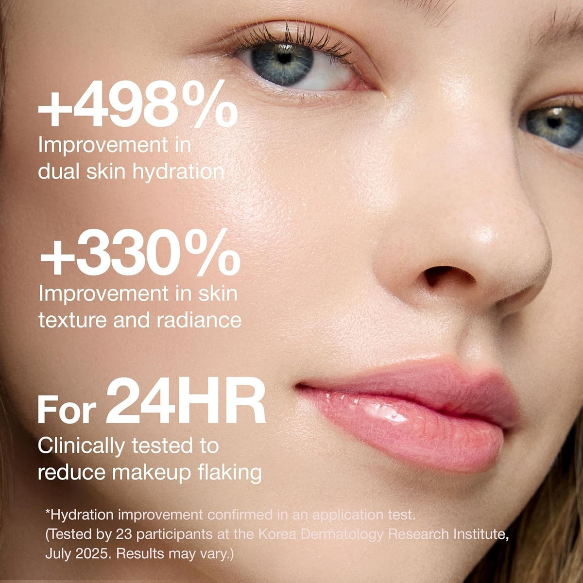 CLIO dropper dispensing milky essence illustrating precise application benefit