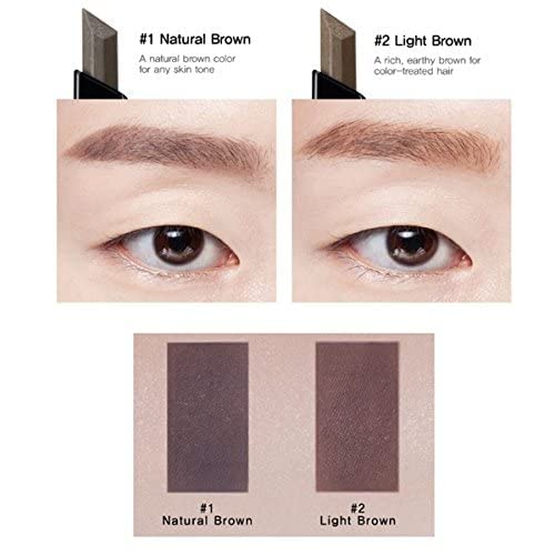 CLIO before and after eyebrows showing defined natural-looking result
