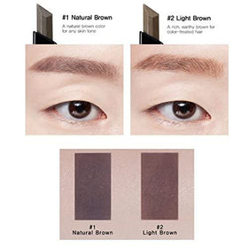 CLIO before and after eyebrows showing defined natural-looking result