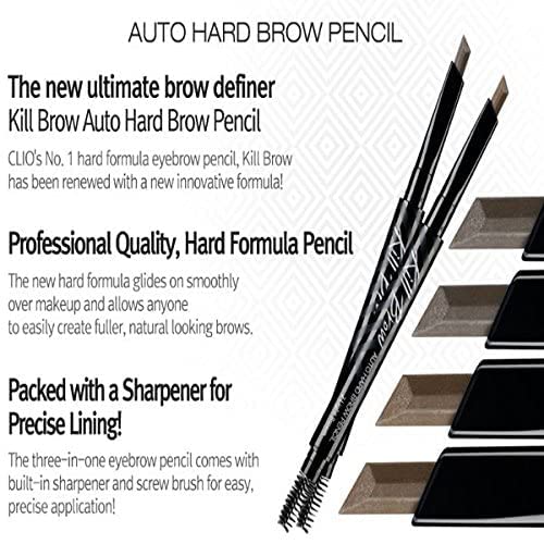 CLIO dual end with spoolie brush for blending and grooming brows