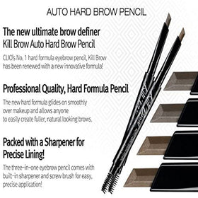 CLIO dual end with spoolie brush for blending and grooming brows