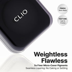 CLIO cushion applied on hand showcasing smooth finish and buildable coverage