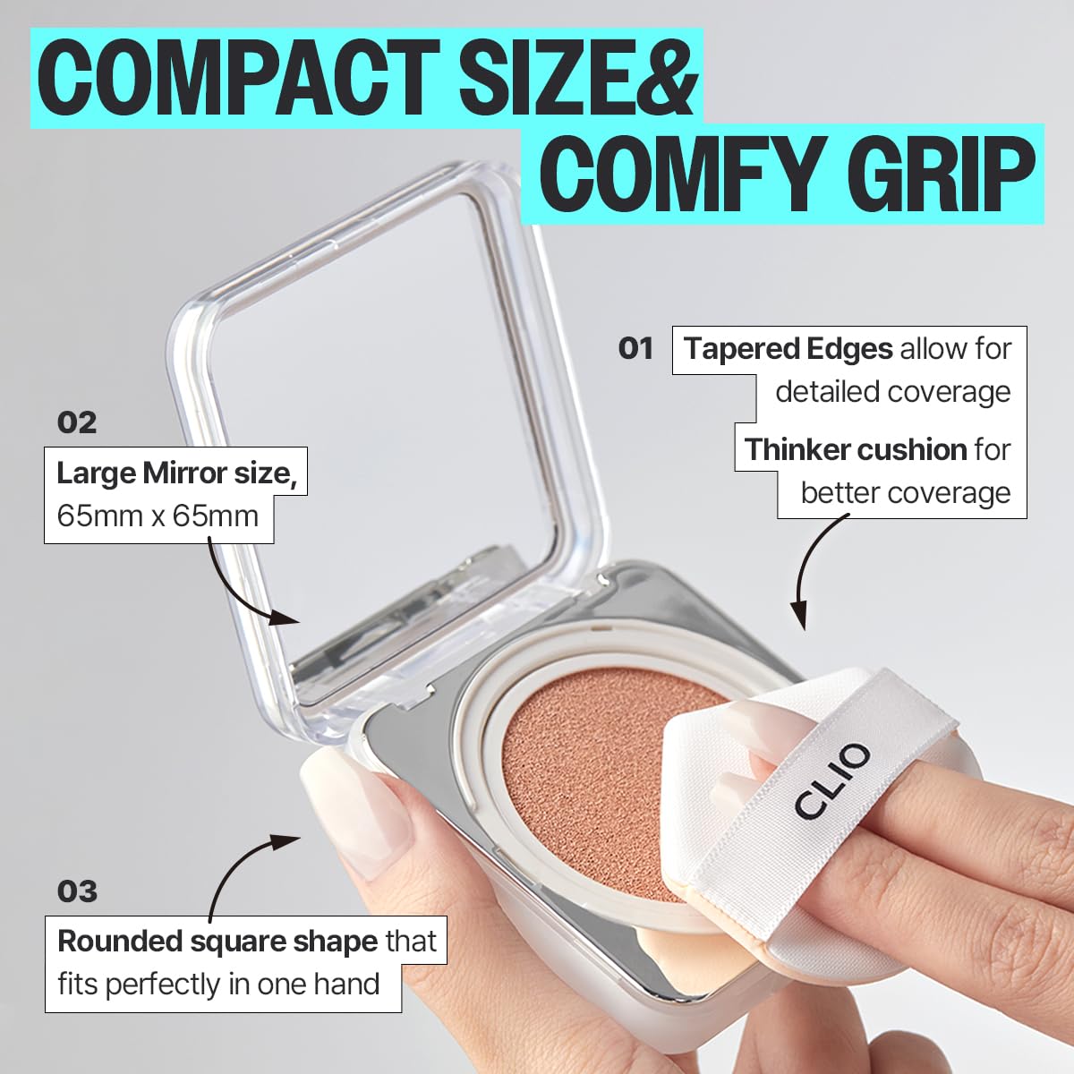 CLIO PROFESSIONAL cushion inside a handbag lifestyle scene showing convenience and everyday readiness