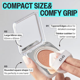 CLIO PROFESSIONAL cushion inside a handbag lifestyle scene showing convenience and everyday readiness