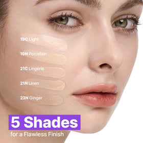 CLIO PROFESSIONAL model patting cushion for precise coverage and quick touch-up benefit