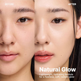 CLIO PROFESSIONAL foundation swatch on skin showing smooth, radiant texture and hydration