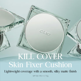 CLIO PROFESSIONAL cushion cream texture close-up showing smooth, blendable finish