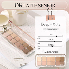 CLIO PROFESSIONAL close-up swatches of matte and shimmer textures showing smooth, buildable pigment