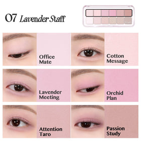 CLIO PROFESSIONAL model wearing a natural daytime eye using palette shades