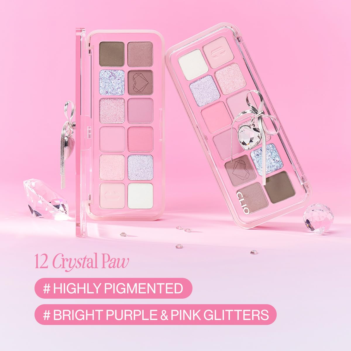 CLIO PROFESSIONAL open palette overhead displays all twelve buildable shades
