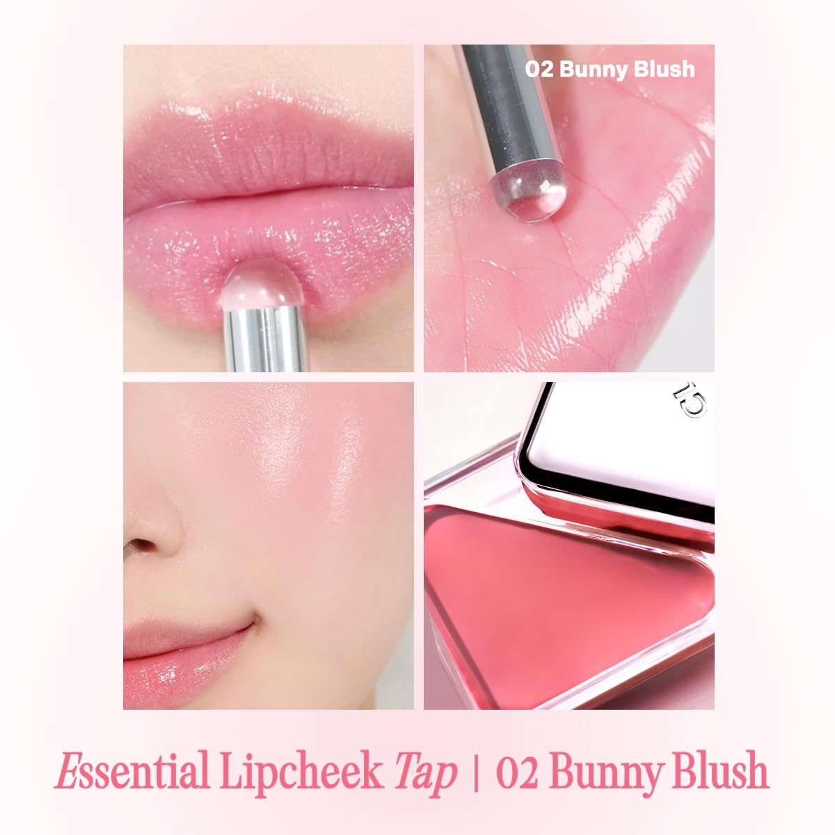 CLIO PROFESSIONAL applying Bunny Blush with fingertip for quick, even color