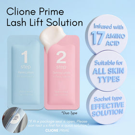 CLIONE PRIME model before and after lift showing visible curl enhancement