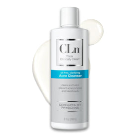 CLn front bottle showing product and benefit of clarifying pores