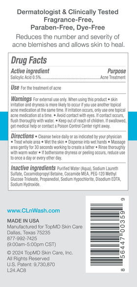 CLn pump top detail for easy dispensing and hygienic use