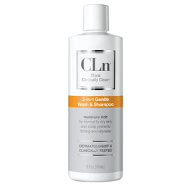 CLn bottle staged in bathroom showing daily routine compatibility