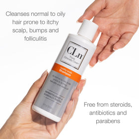 CLn used on beard illustrating clarifying benefit for facial hair and grooming