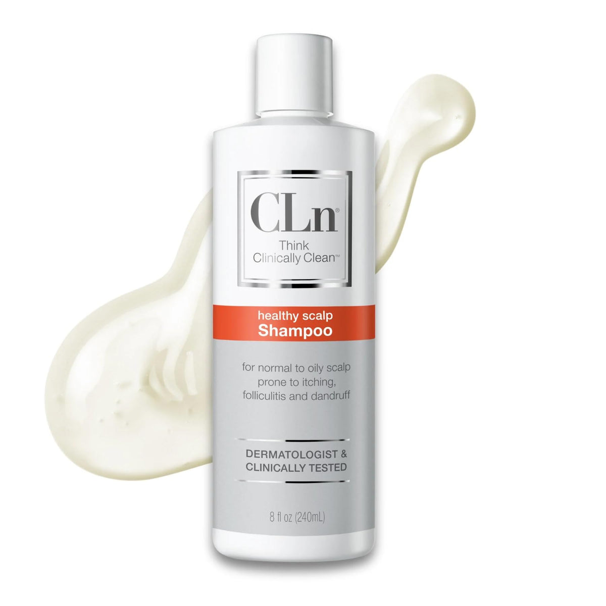 CLn bottle front packaging showing clean label and size, highlights clinical design
