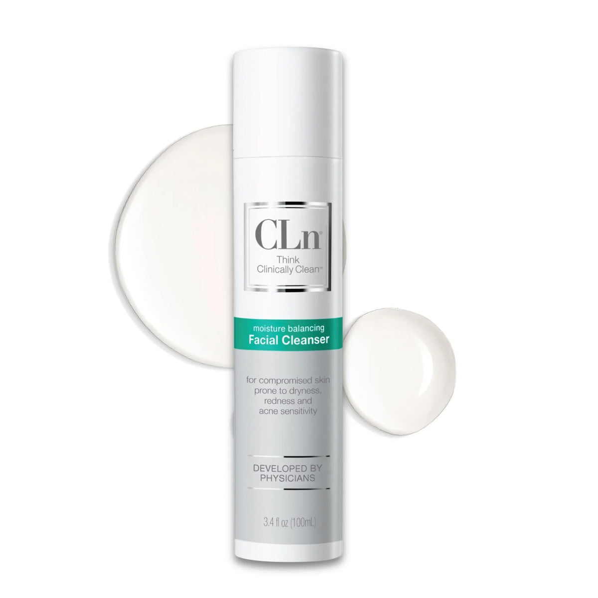 CLn front bottle view showing label and benefit of gentle cleansing