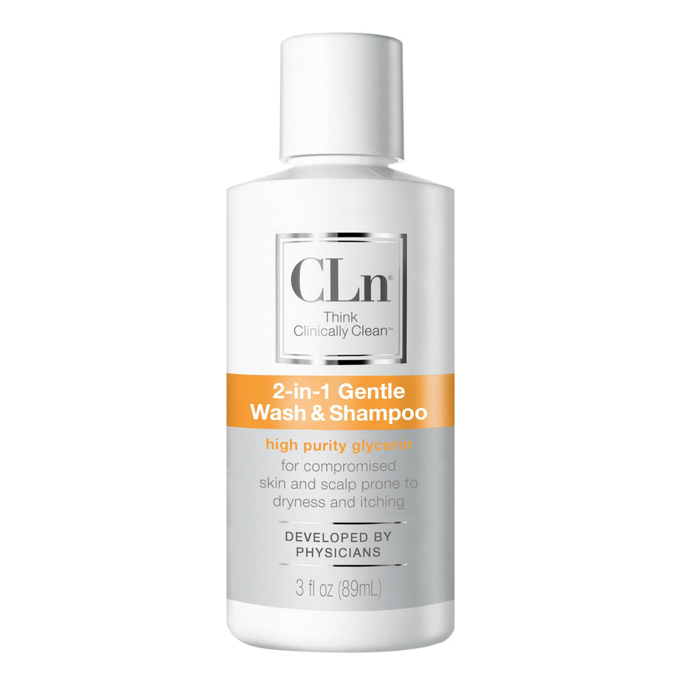 CLn front packaging showing 3 fl oz bottle and easy-grip cap for convenient travel