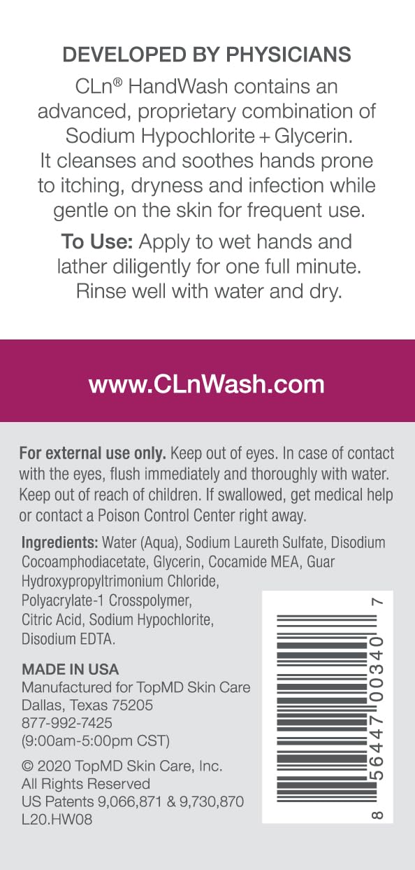 CLn handwash pump dispensing gel showing easy single-handed use benefit