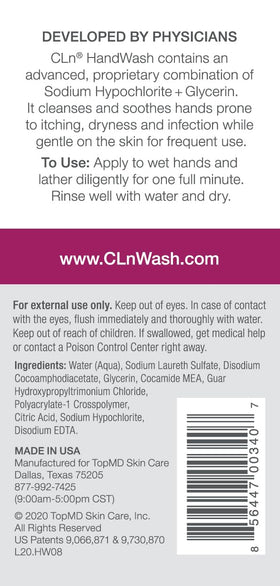 CLn handwash pump dispensing gel showing easy single-handed use benefit