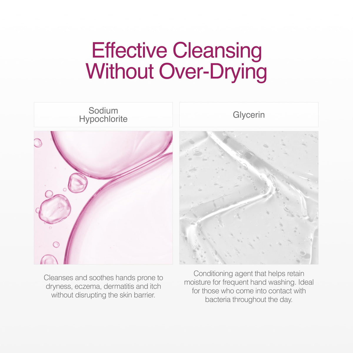 CLn handwash lather close-up demonstrating gentle foam that preserves moisture benefit