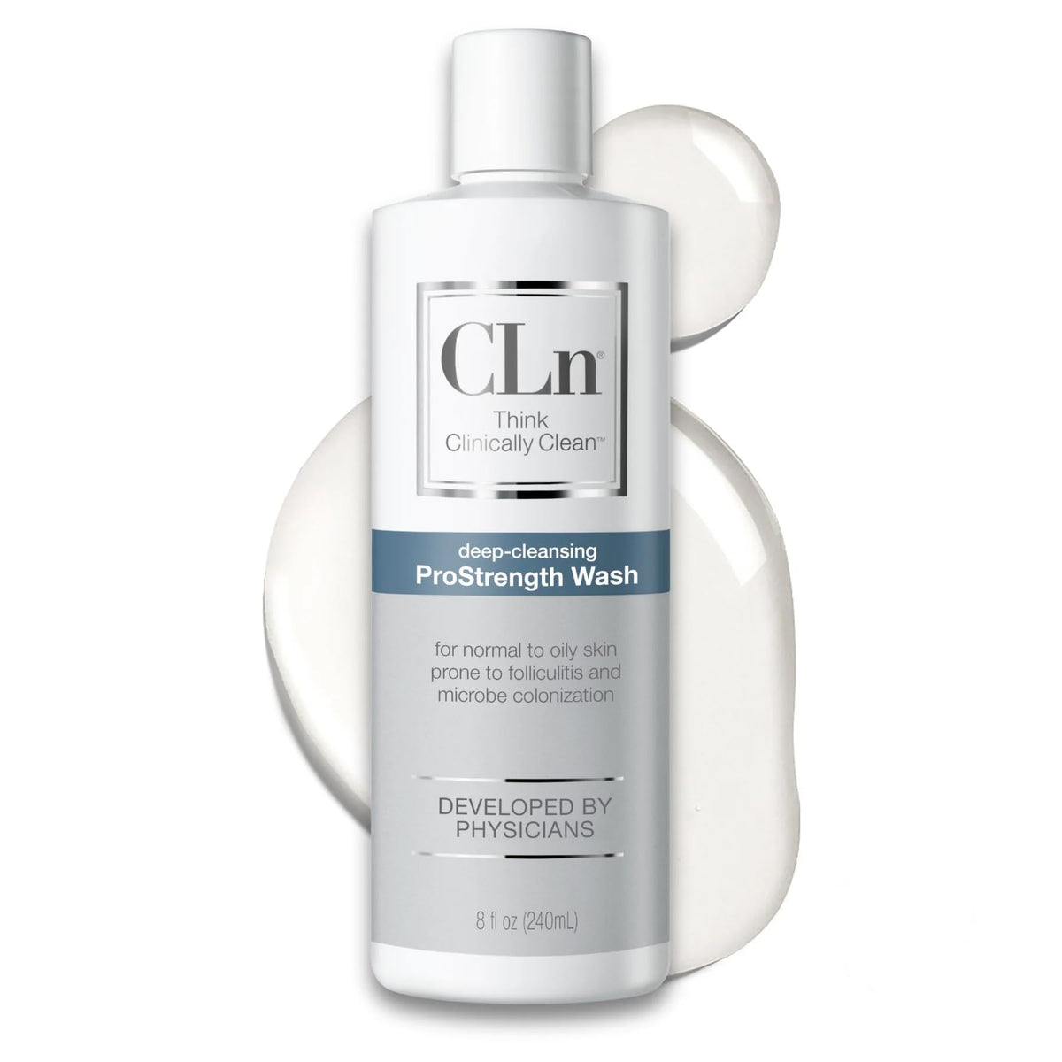 CLn ProStrength front bottle view showing clear clinical packaging and benefits